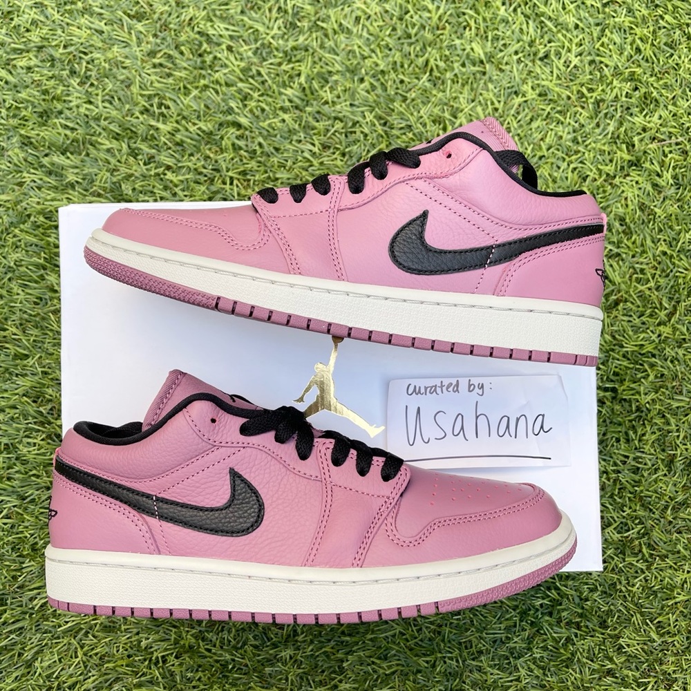 Nike Air Jordan 1 low berry shoes - Picture 2 of 4